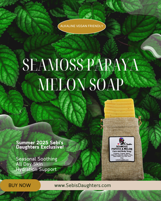 Organic Seamoss Papaya Melon Soap