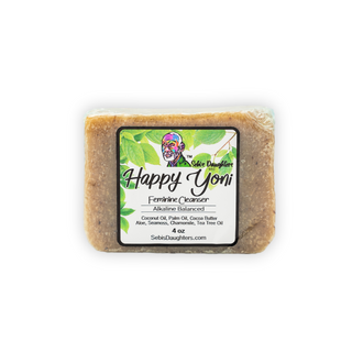 Image of Sebi's Daughters Happy Yoni Femine Cleanswer in BPA free plastic wrap as casing for the product.