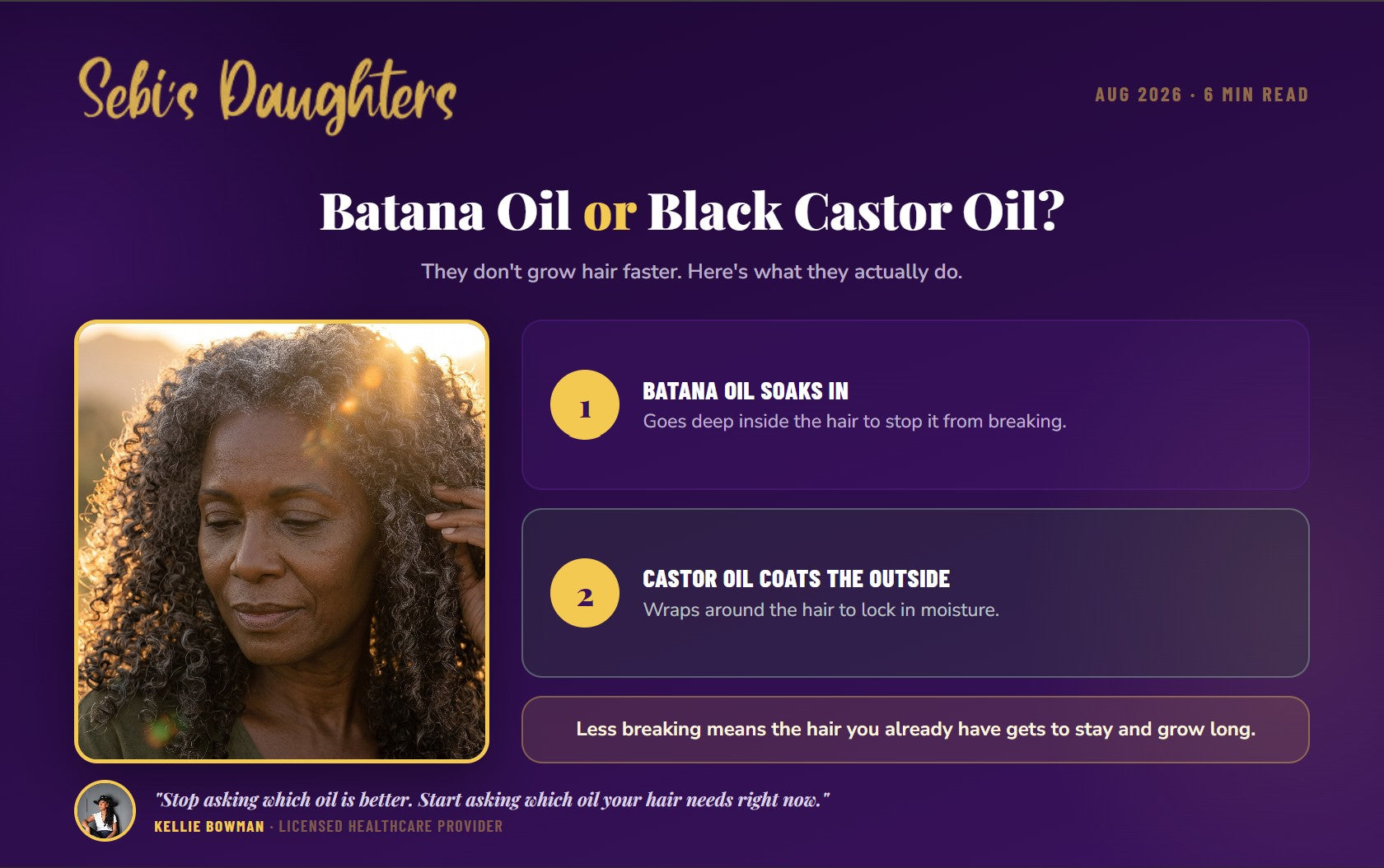 Batana Oil vs Black Castor Oil: Which Grows Hair Faster?