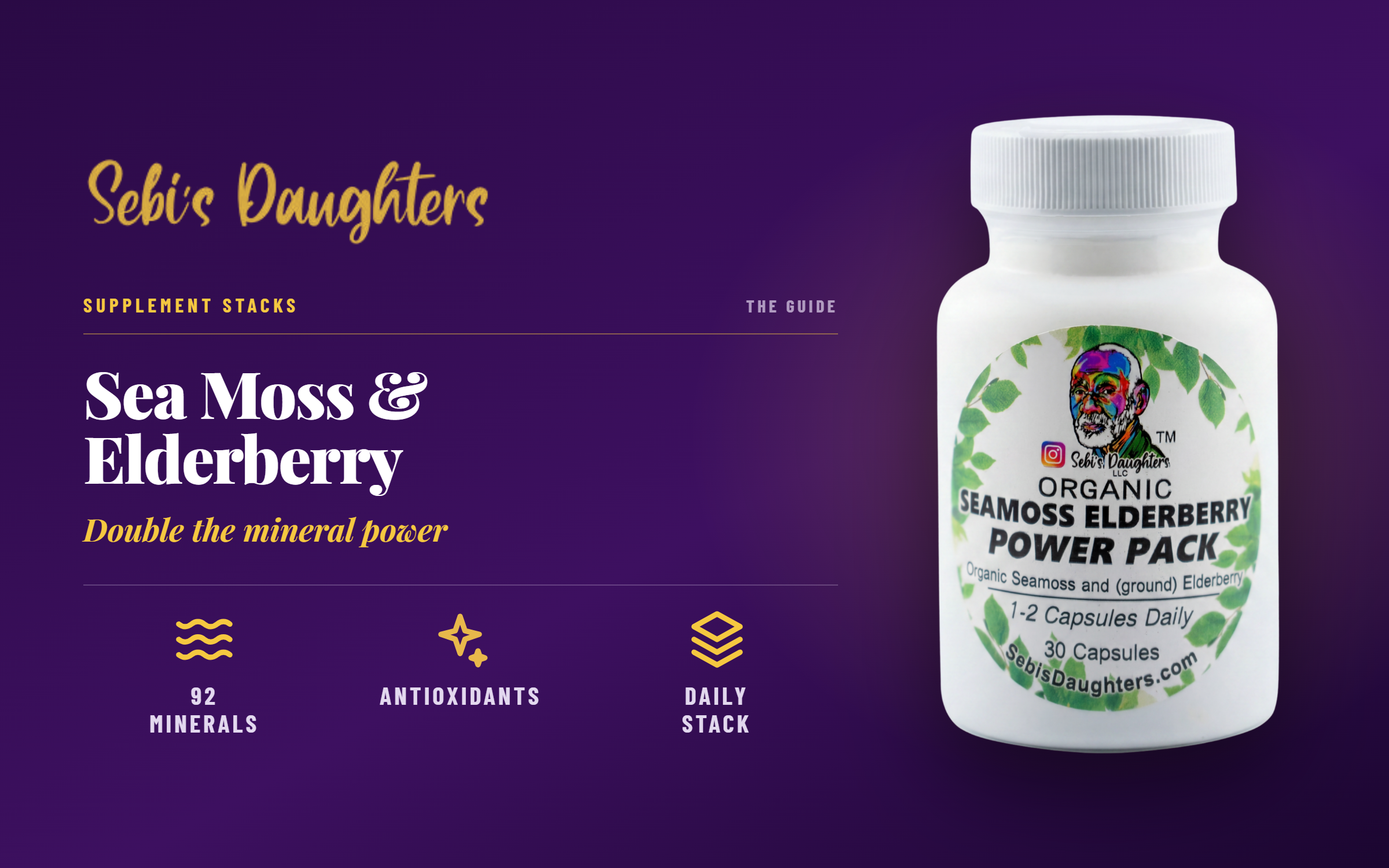 Sea Moss &amp; Elderberry Stack: Double the Mineral Power