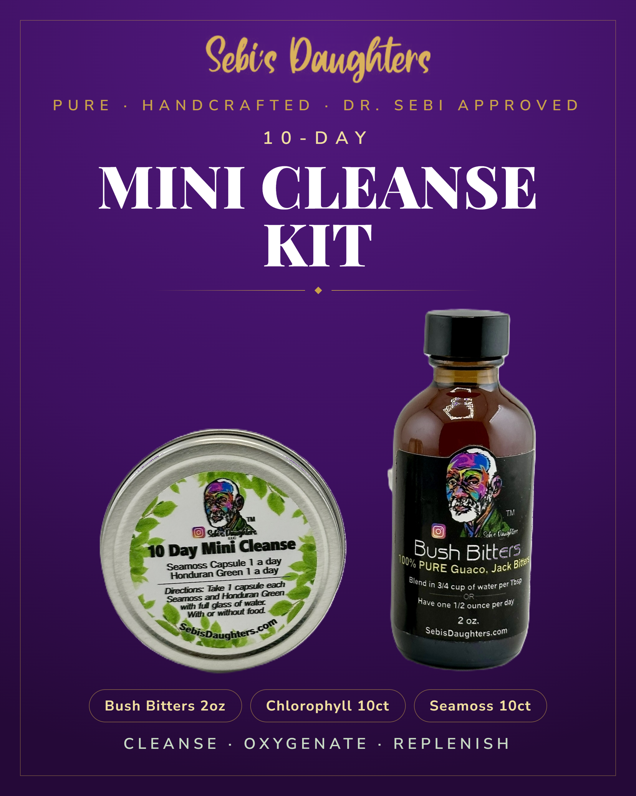 10-Day Mini Cleanse Kit – Organic Detox & Reset | Your First Step Into Dr. Sebi's Alkaline Protocol
