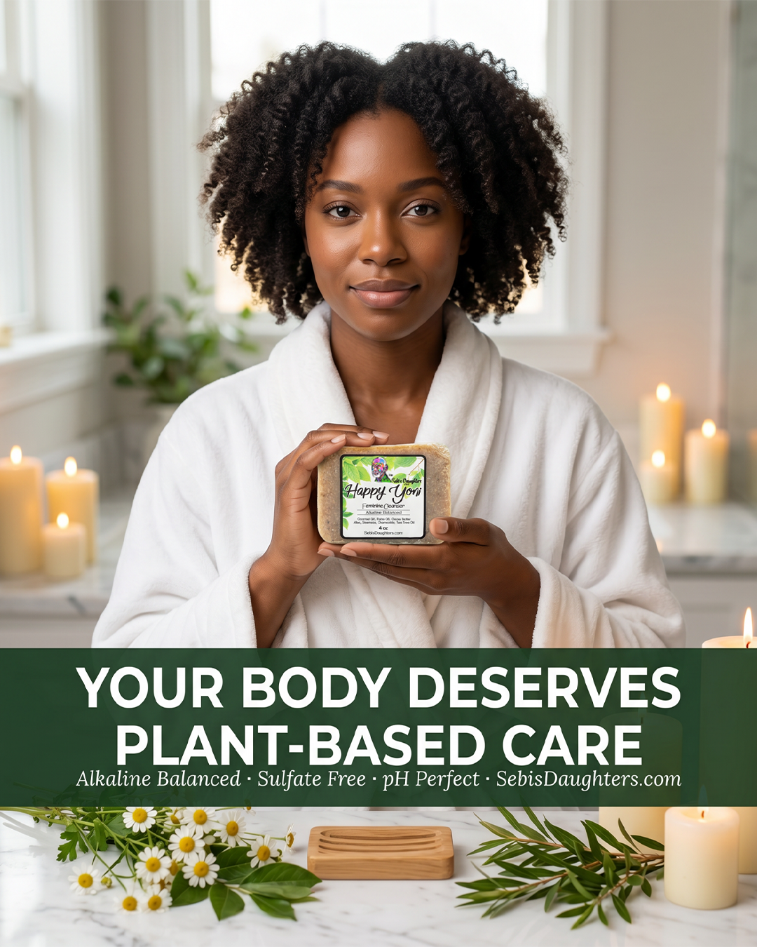 Happy Yoni Soap Bar – Natural Feminine Cleanser | pH-Balanced Herbal Care, For Women By Women