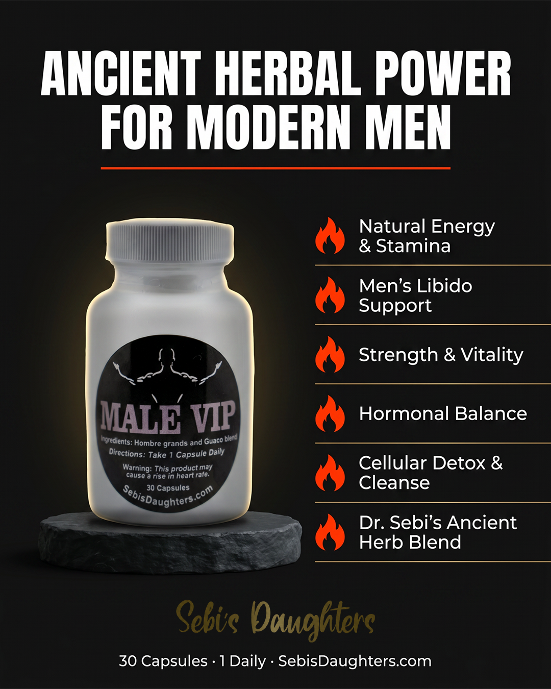 Male VIP – Organic Men's Vitality Capsules Powered by Ancient Herbal Wisdom