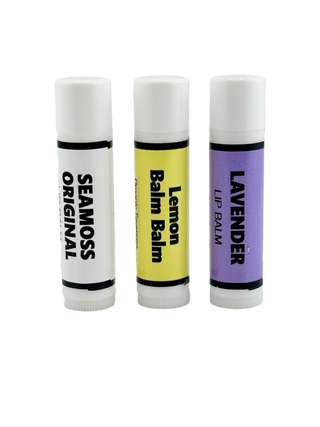 Organic Lip Balm Trio - Lavender, Lemon Balm & Seamoss Original