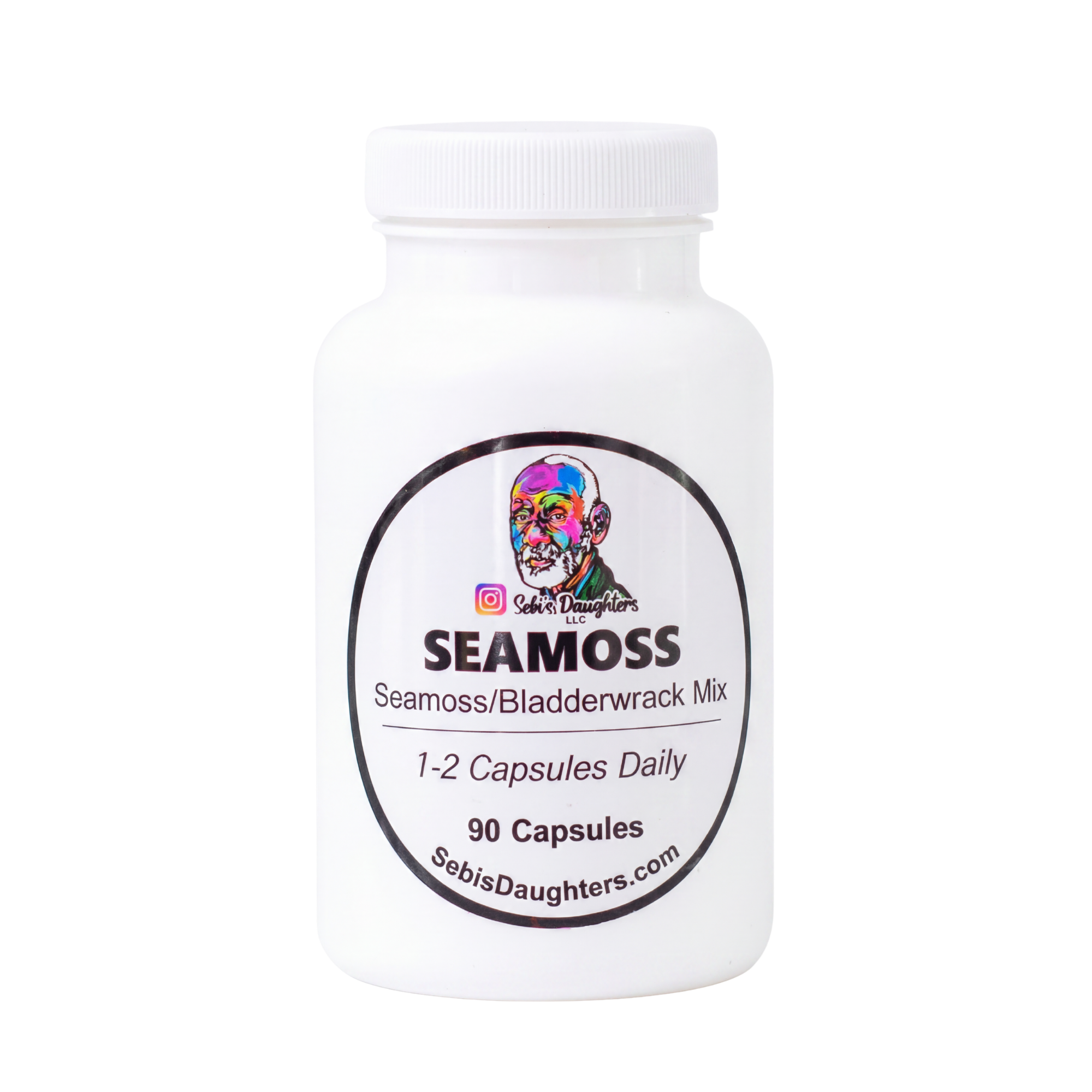 Organic Seamoss & Bladderwrack Capsules – Wildcrafted, 3-month Supply