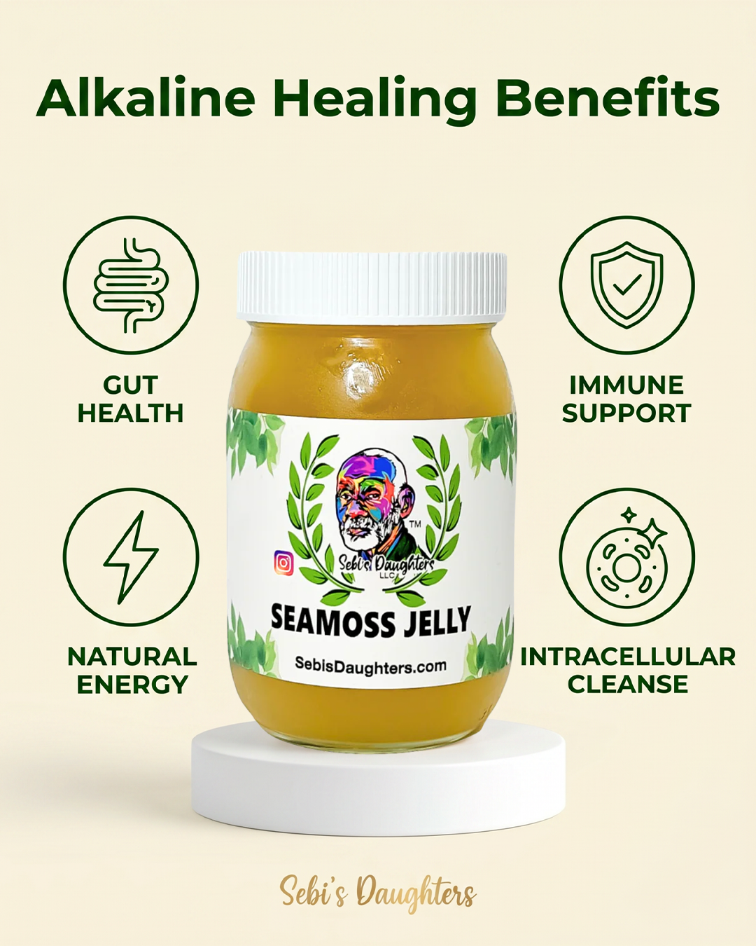 Organic Seamoss Jelly –  Original Formula 16oz | 92 Minerals, Zero Prep