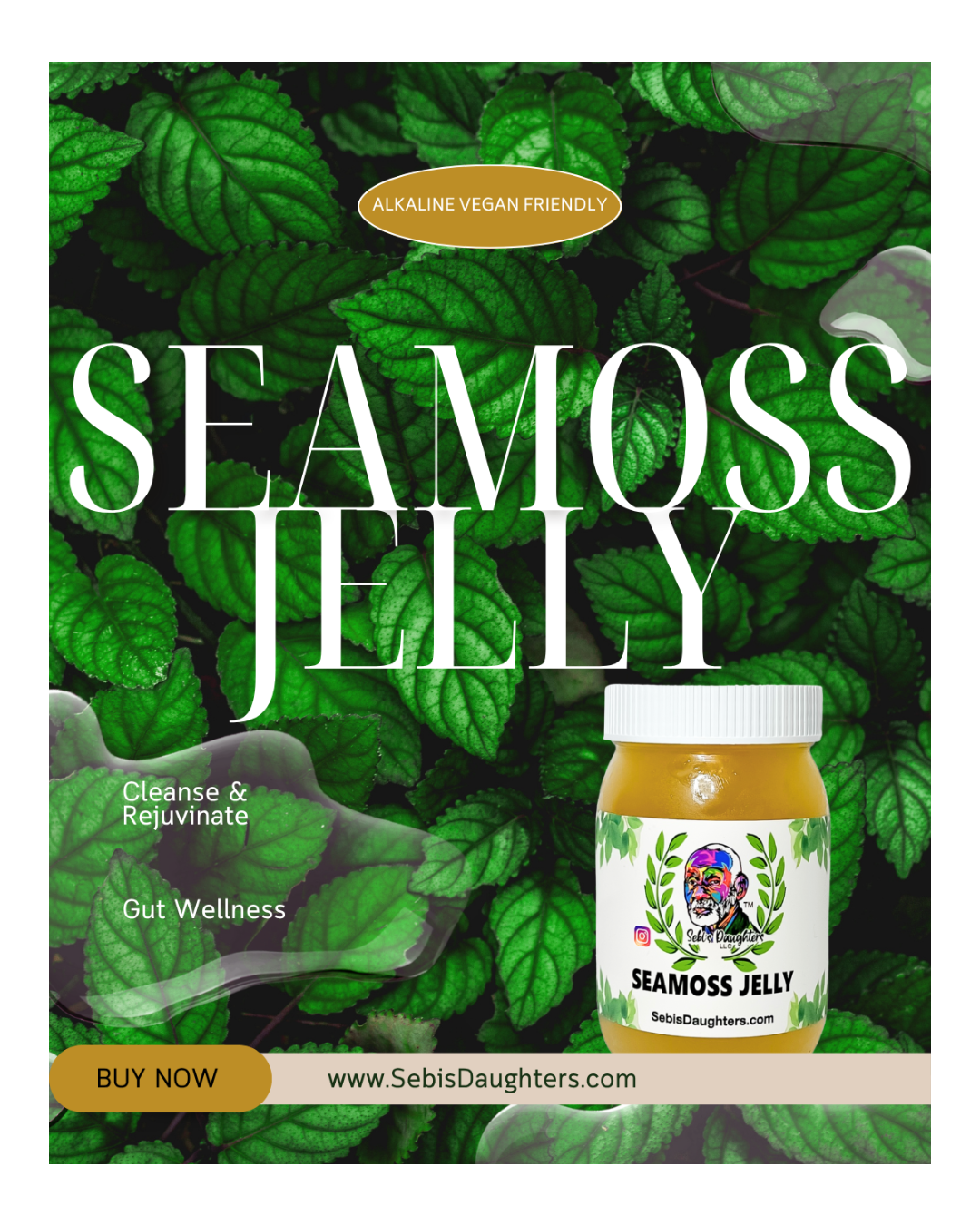 Sebi's Daughters Seamoss Jelly – Original 16oz | 92 Minerals