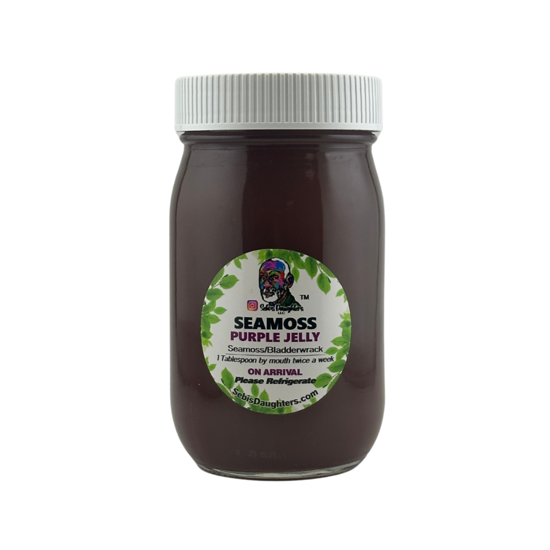 Jar of Purple Seamoss Jelly 16oz by Sebi's Daughters