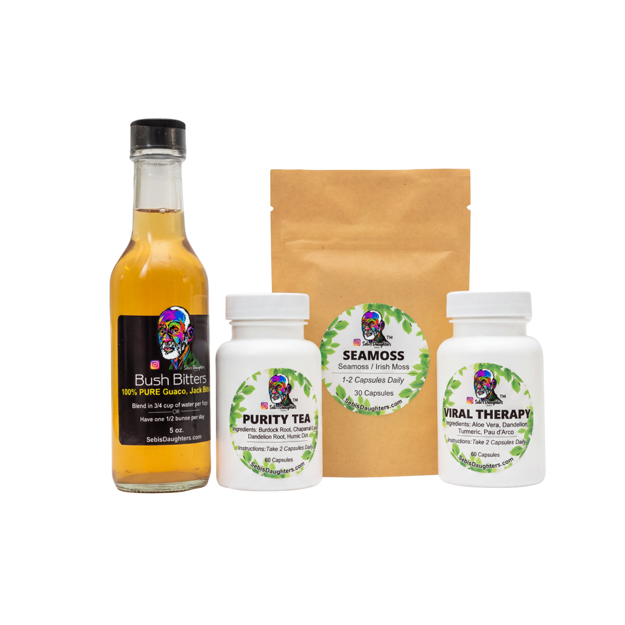 Sacred Vitality Immune Support Bundle – The Complete Herbal Vitality Supplement Protocol by Dr. Sebi's Daughters