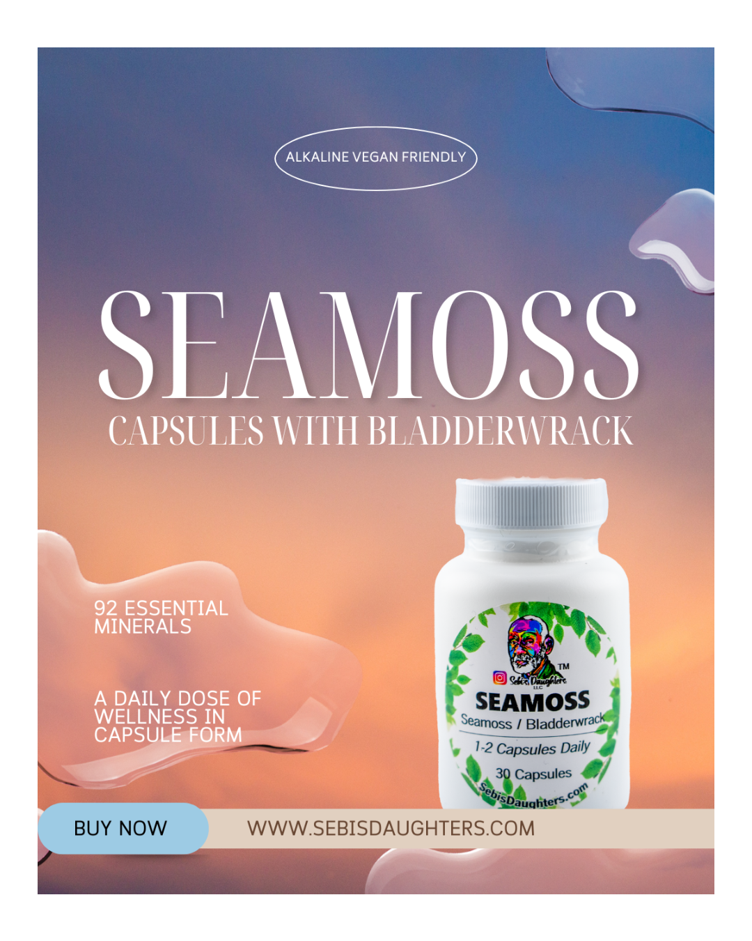 organic seamoss and bladderwrack capsules
