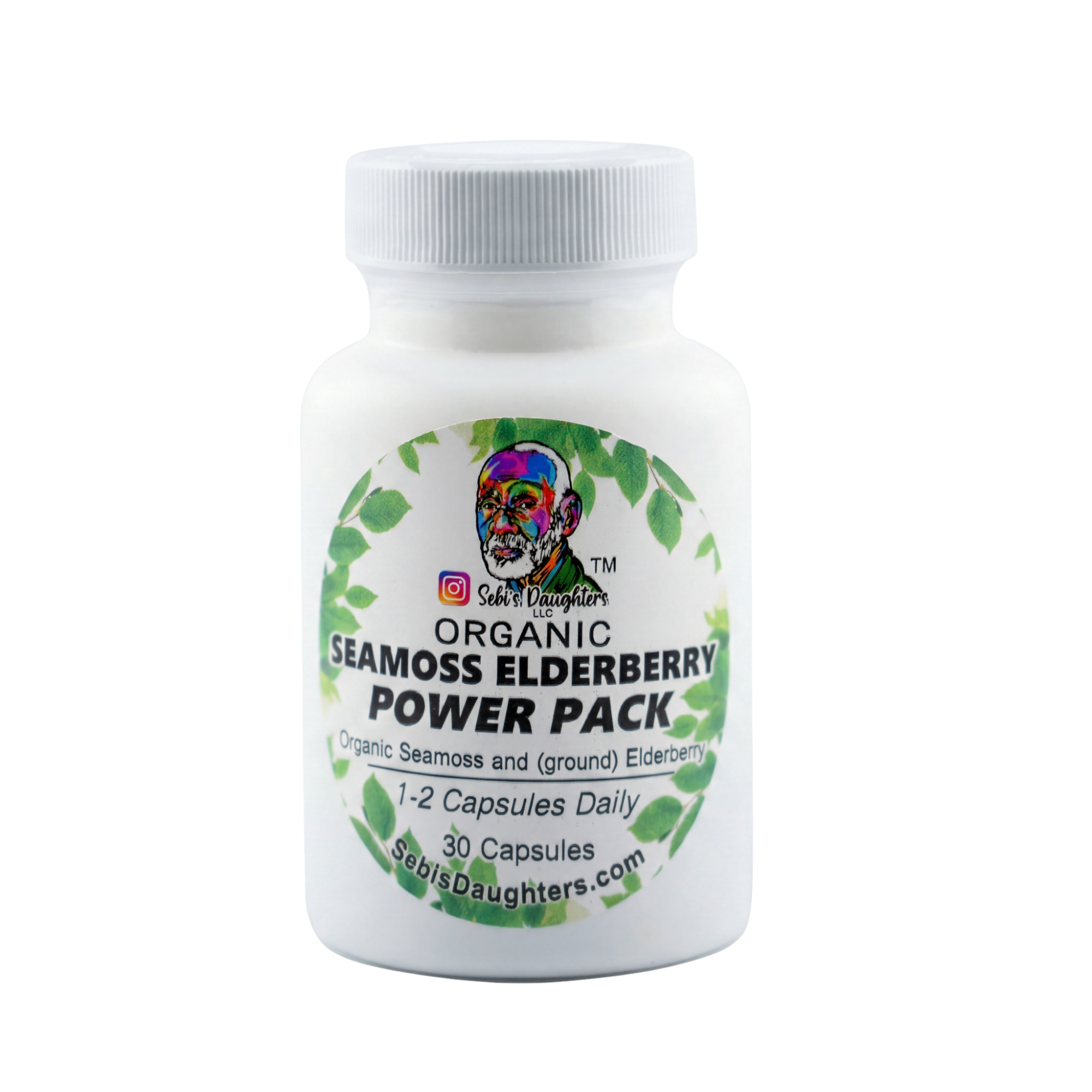Bottle of Organic Seamus Elderberry Power Pack